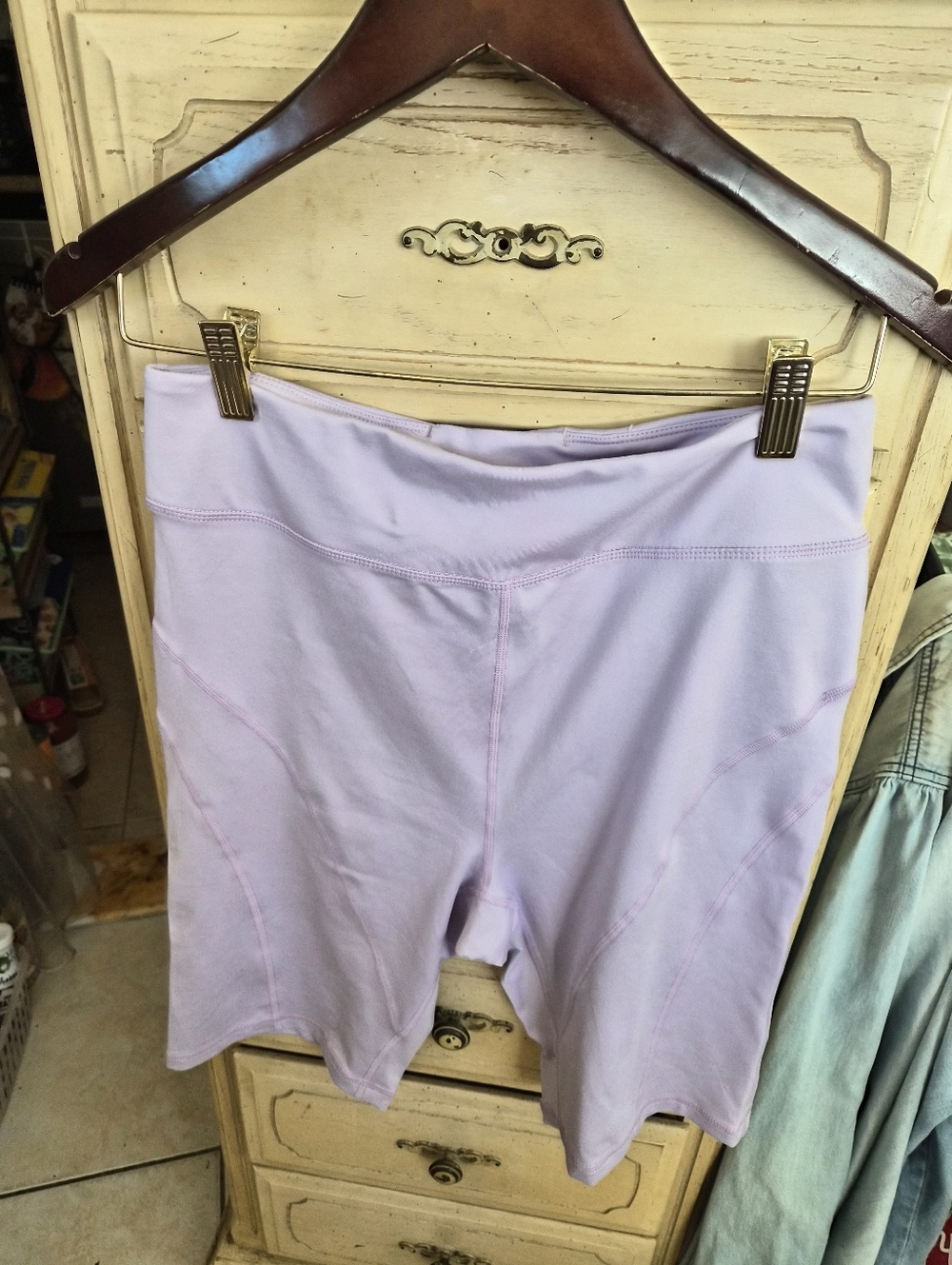 Free People Bike Shorts NWOT Size Lg Lavender